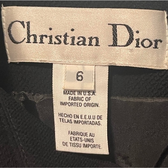 Vintage Christian Dior Midi Sheath Dress Sz 6 - Picture 7 of 7